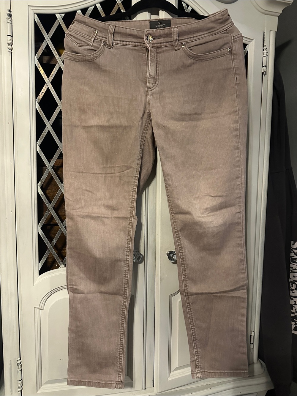 Chico’s so slimming skinny jeans khaki tan S 00